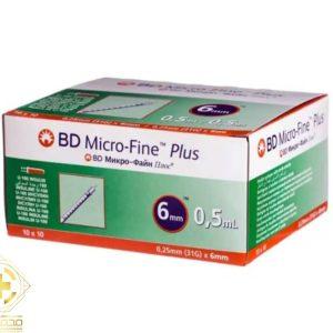 سرنگ انسولین BD نیم میل 0.5ml آمریکایی | بسته 10 عددی