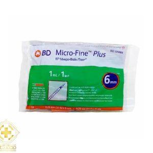 سرنگ انسولین بی دی BD یک میل 1ml آمریکایی | بسته 10 عددی