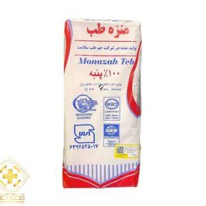 گاز غیر استریل ۴۰۰ گرمی منزه طب ۸ لایه