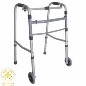 واکر تاشو حلزونی (قدم‌رو) تمام آلومینیوم چرخ‌دار