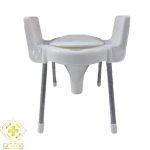توالت فرنگی چهارپایه فلز دسته دار کم جا تحمل وزن تا 120 کیلو