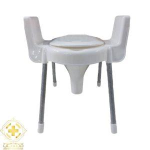 توالت فرنگی چهارپایه فلز دسته دار کم جا تحمل وزن تا 120 کیلو