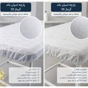 ملحفه کشدار روتختی دونفره به همراه دو عدد رو بالشتی گرماژ 25