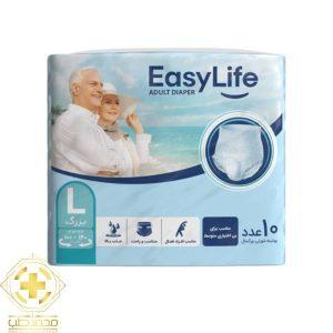پوشینه شورتی بزرگسال ایزی لایف سایز بزرگ (L) بسته 10 عددی
